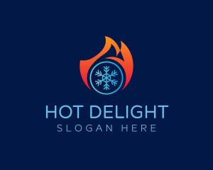 Fire Ice HVAC logo design