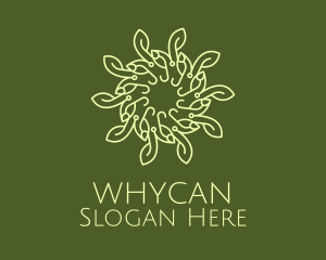 Green Wellness Vine Wreath Logo