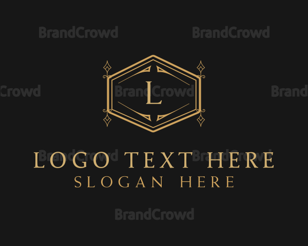 Ornate Luxury Hexagon Scroll Logo