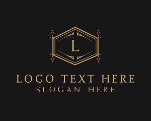 Dining - Ornate Luxury Hexagon Scroll logo design