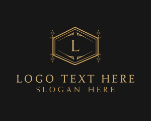 Art - Ornate Luxury Hexagon Scroll logo design