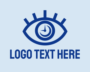 Ophthalmologist - Eye Surveillance Clock logo design