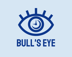 Eye Surveillance Clock  logo design