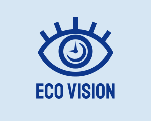 Eye Surveillance Clock  logo design