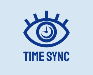 Eye Surveillance Clock  logo design