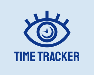 Eye Surveillance Clock  logo design