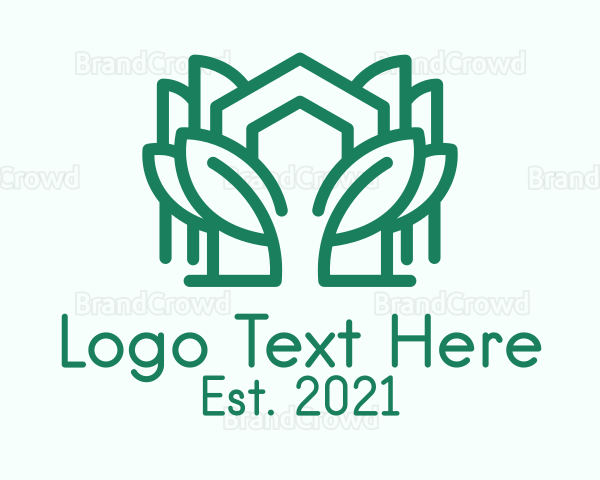 Plant House Outline Logo