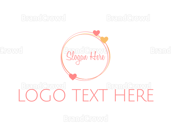 Dating Heart Wordmark Logo