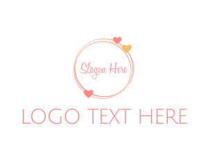 Dating Heart Wordmark Logo