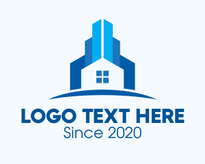 Home Lease - Blue Home Property logo design