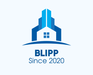 Office - Blue Home Property logo design