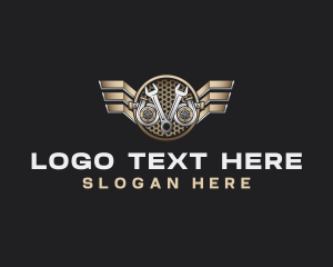 Mechanical - Engine Wrench Wing logo design