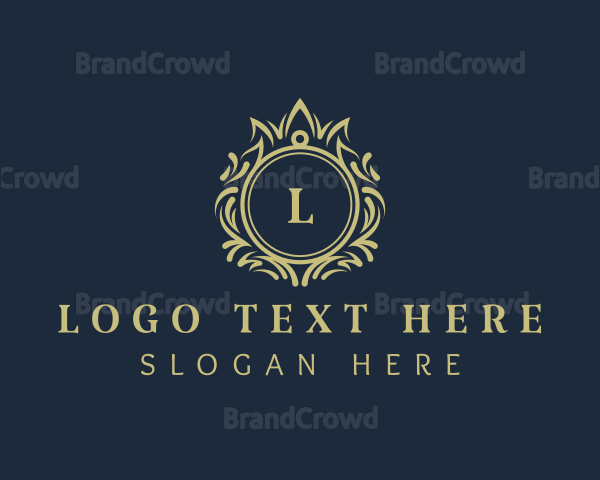 Elegant Crown Wreath Logo