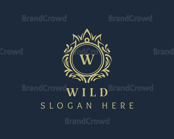 Elegant Crown Wreath Logo