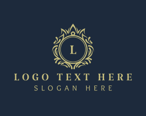 Crest - Elegant Crown Wreath logo design