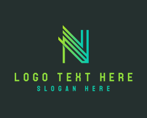 Letter N - Geometric Lines Letter N logo design