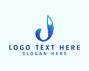 Modern - Animal Tail Letter J logo design