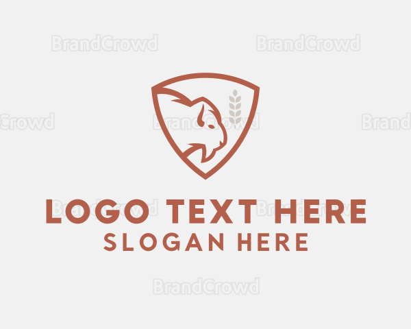 Bison Cow Meat Logo