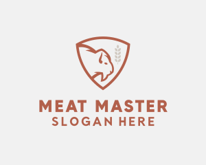 Bison Cow Meat logo design