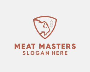 Bison Cow Meat logo design