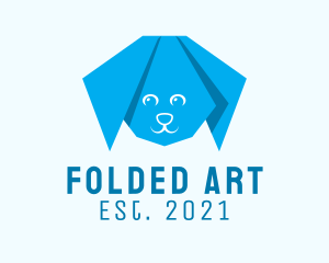 Blue Dog Origami logo design