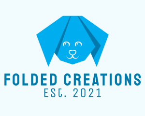 Blue Dog Origami logo design