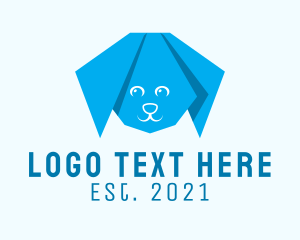 Etsy - Blue Dog Origami logo design