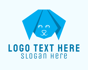 Blue Dog Origami Logo