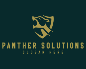 Panther - Panther Shield Feline logo design