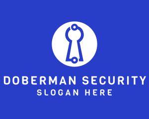 Circuit Keyhole Security logo design