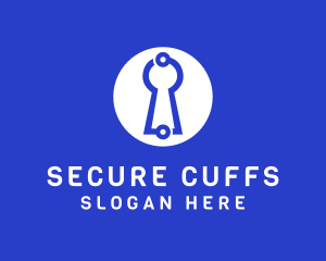 Circuit Keyhole Security logo design