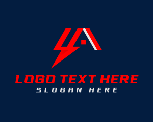 Thunder - Electric Lightning Home Power logo design