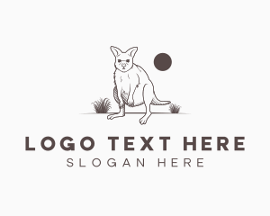 Kangaroo Wallaby Animal logo design