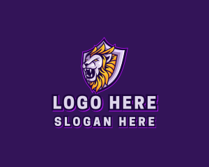 Lion Gaming Shield logo design