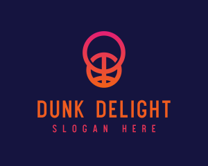 Dunk - Basketball Ring Letter O logo design