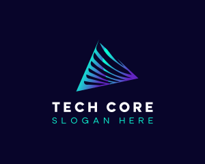 Premium Tech Pyramid logo design