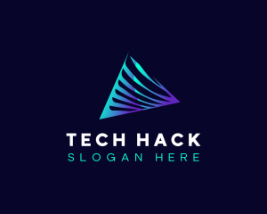 Premium Tech Pyramid logo design