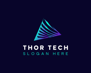 Premium Tech Pyramid logo design