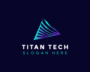 Premium Tech Pyramid logo design