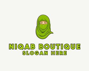 Niqab - Muslim Niqab Avatar logo design