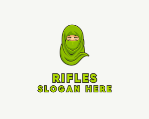 Arabic - Muslim Niqab Avatar logo design