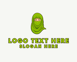 Women - Muslim Niqab Avatar logo design