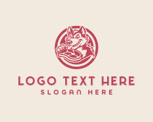 Dining - Wolf Meat Dining logo design