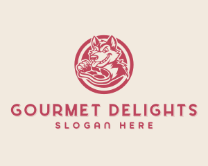 Wolf Meat Dining logo design