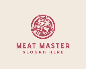 Wolf Meat Dining logo design