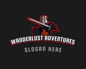 Player - Gallant Crusader Sword logo design