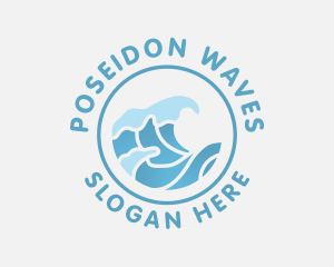 Gradient Wave Swell logo design