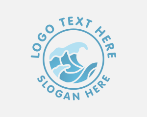 Tidal Wave - Gradient Wave Swell logo design