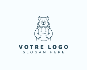 Hound - Cute Dog Hoodie logo design