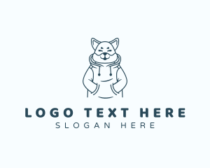 Sweater - Cute Dog Hoodie logo design